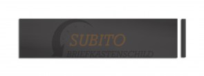 Briefkastenschild Wema Box 94 x 23 x 2,4 Kunststoff schwarz
